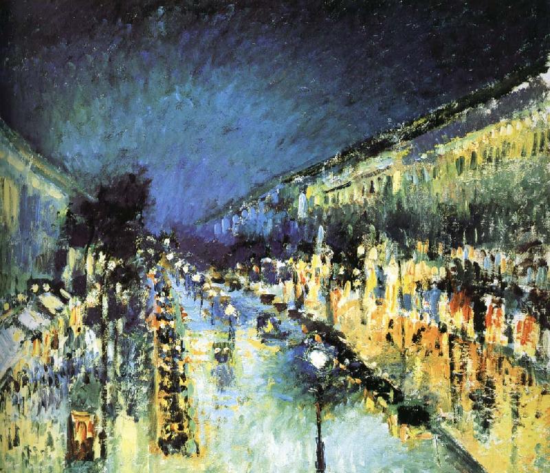 Camille Pissarro Montmartre Street Night oil painting image